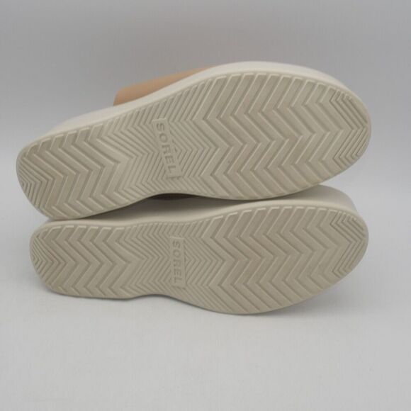 NEW SOREL Women's 10 Dayspring Slide Platform Shoes Sandal Velvet Tan Brown - Picture 7 of 7